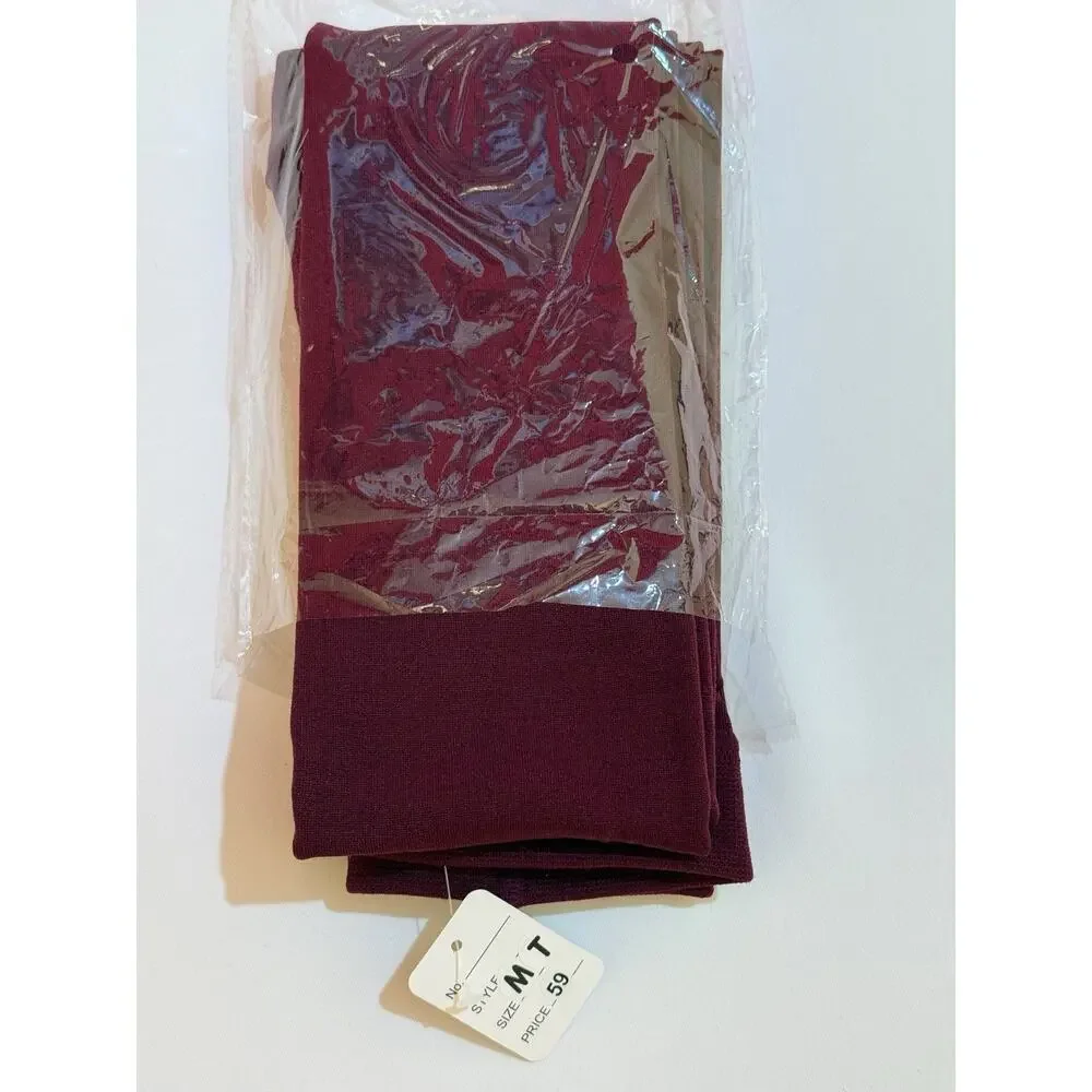 Sz Medium Tall Women Miller New York Footed Tights Fleece Lined Purple
